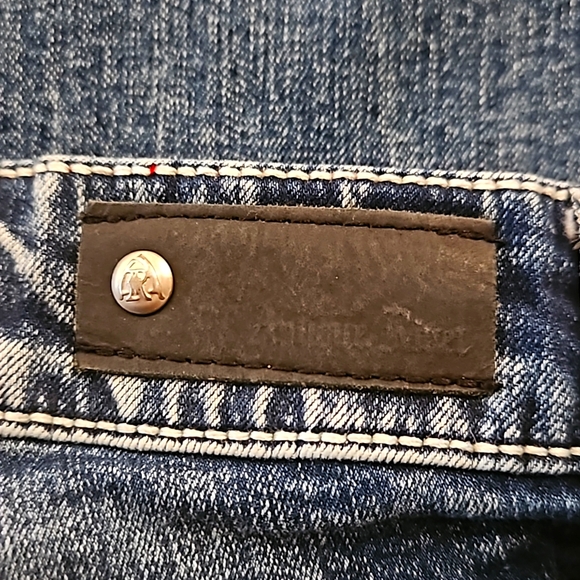 "ANTIQUE RIVET" Low- rise Bootcut BEAUTIFUL DENIM DESIGNER STRETCH !! JEAN 16W - Picture 6 of 10